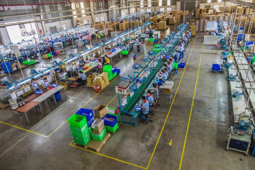 Workers in a warehouse